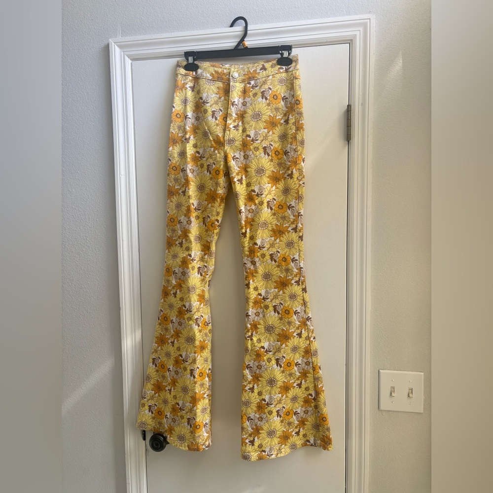 Forever 21 Yellow Floral Pants